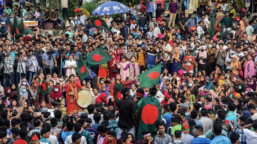 Students have been on the streets in Bangladesh for the past several weeks against the country's quota system for government jobs. Photo: Rayhan Ahmed / Wikimedia Commons