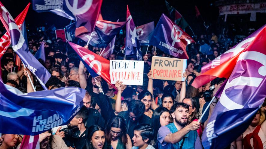 Demonstrations against the far right after the announcement of the results of the first round of election, June 30, 2024. Source: Manuel Bompard/X