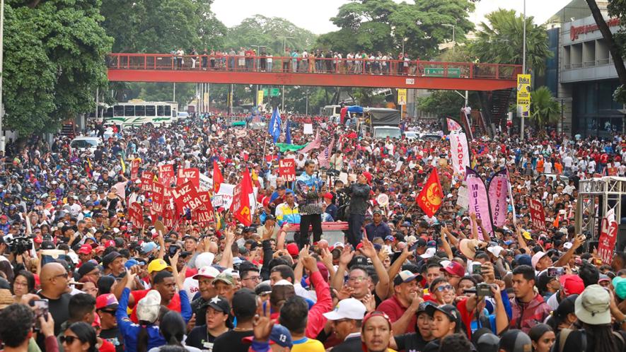 Maduro rallies in Caracas (Photo via Nicolás Maduro/X)