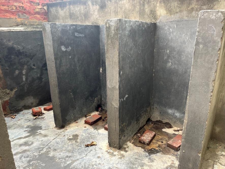 The girls’ bathroom at the government school in Chitana, Sonipat district.