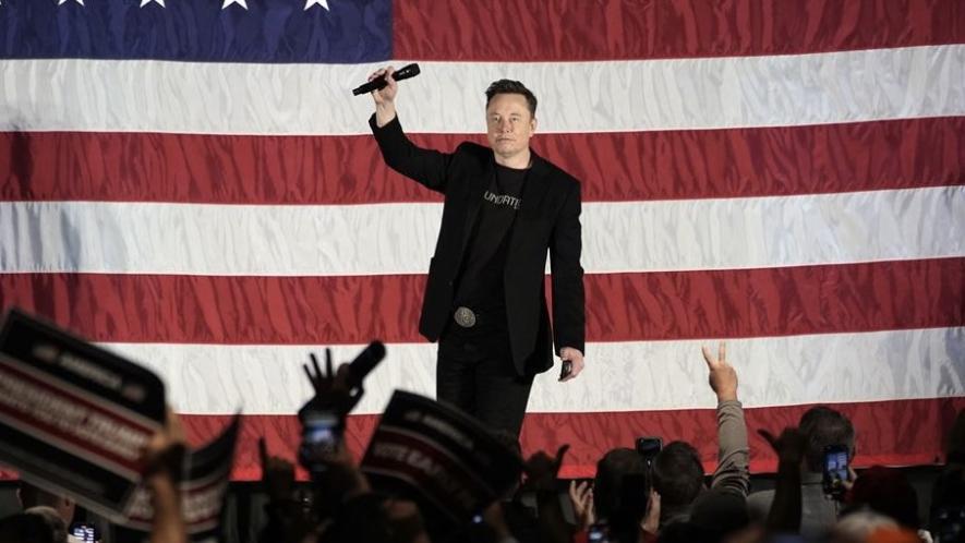 Elon Musk at a Trump rally. Photo: X / Elon Musk