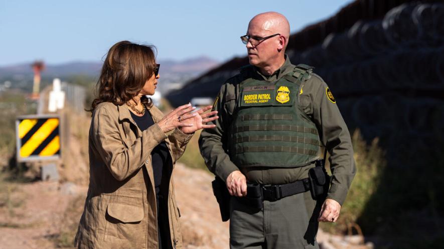 Harris speaks to Border Patrol agents on the campaign trail (Photo: @KamalaHarris/X)