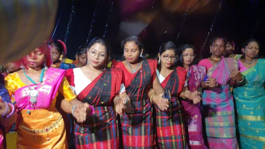 Dance and songs being performed at Barikul village of Ranibandh, Bankura.