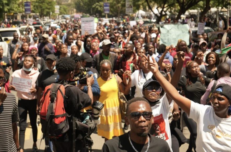 Massive protest against femicides in Nairobi, Kenya on December 10. Photo: Innocent Onyango