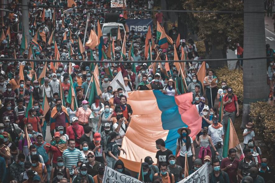 Mobilization in Ocaña during the national uprising against neoliberalism and the policies of far-right Iván Duque. Photo: CISCA