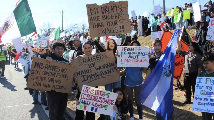 Protest against ICE raids in Atlanta, Georgia. Photo: PSL Atlanta