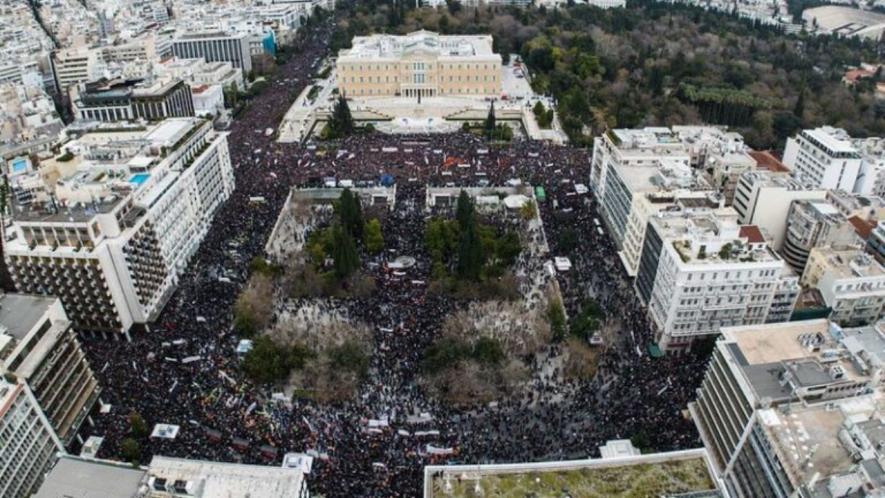 Athens during demonstrations on February 28, 2025. Source: PAME Greece