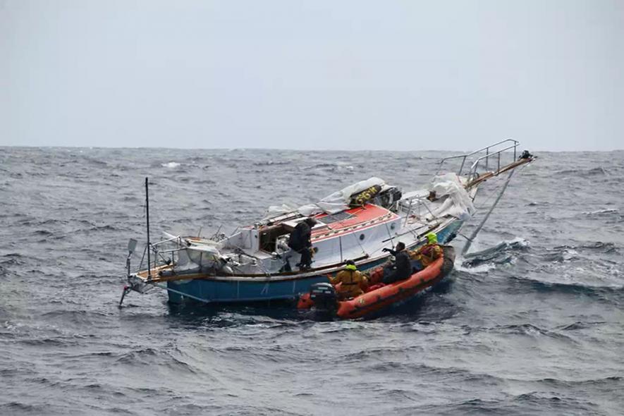 Commander Abhilash Tomy's sailing vessel Thuriya