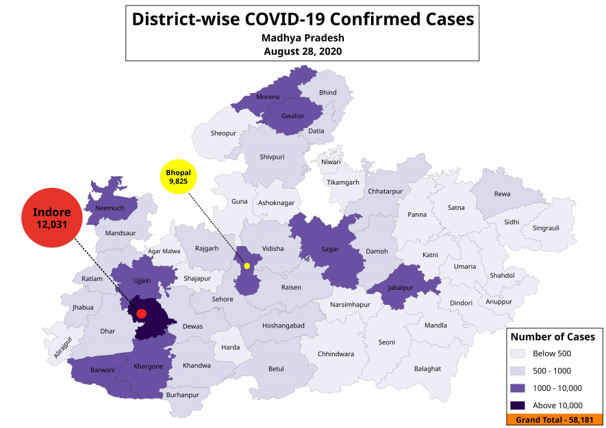 MP Confirmed Cases Map