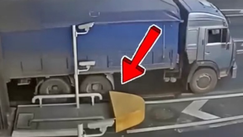 Terrifying Moment Caught on Camera: Truck Tires Explode in Dramatic Transit Station Incident!